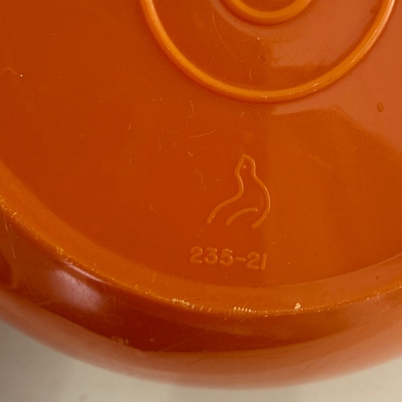 Vintage 70s Tupperware Harvest Orange Bowl 235-2 - Picture 4 of 9